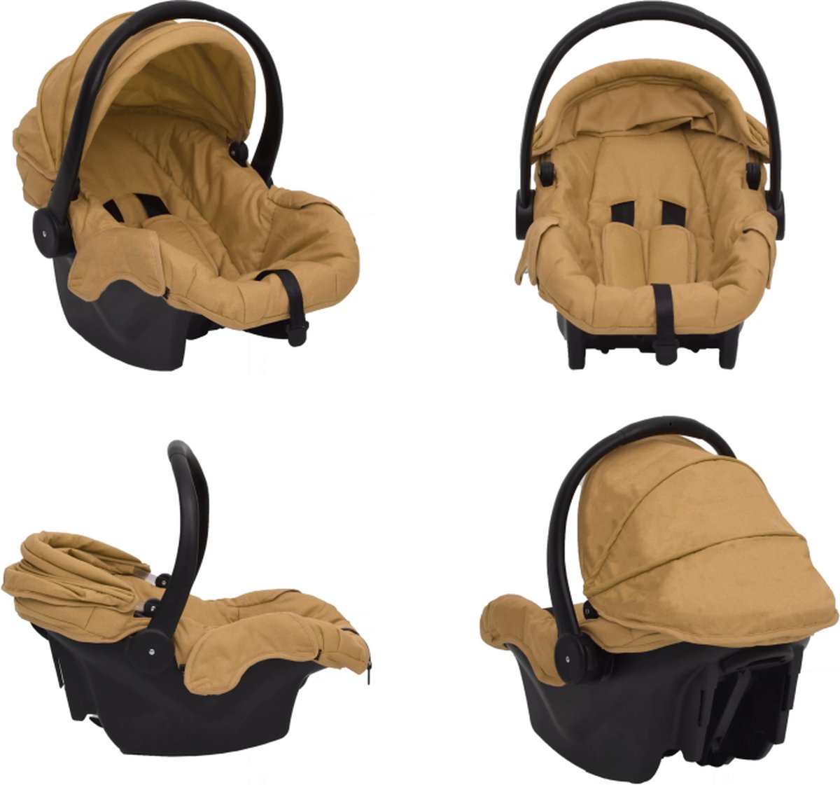 vidaXL Babyautostoel 42x65x57 cm taupe - Babyautostoel - Babyautostoelen - Babyautostoeltje - Babyautostoeltjes