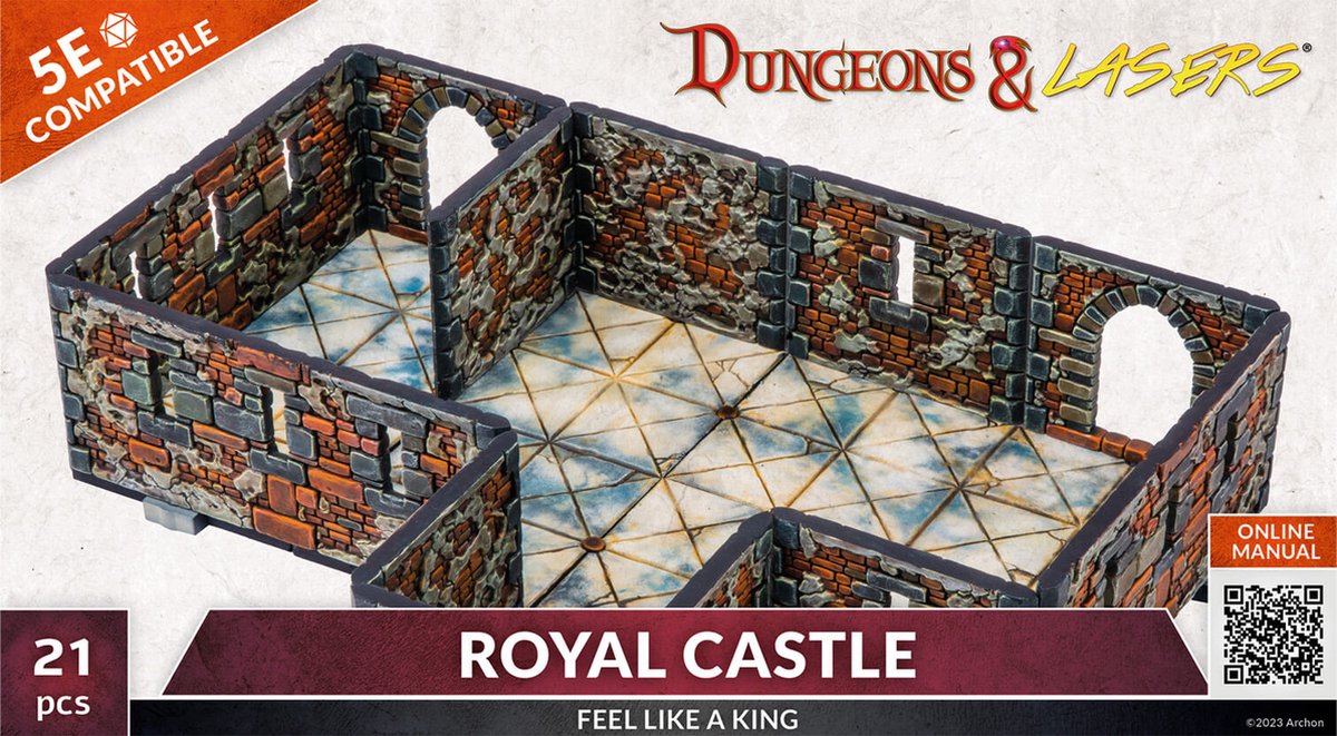 Dungeons and Lasers - ROYAL CASTLE - RPG Terrein - Roleplaying Games - Geschikt voor DND 5E