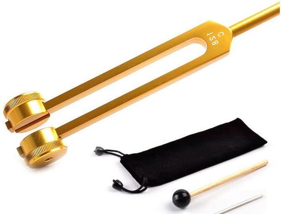 ***Activeer je chakra's en vind balans en rust met de goudkleurige Tuning Healing Stemvork 128 Hz - Chakra Activatie - Balans - Rust - van Heble® ** van Merkloos — afbeelding 2