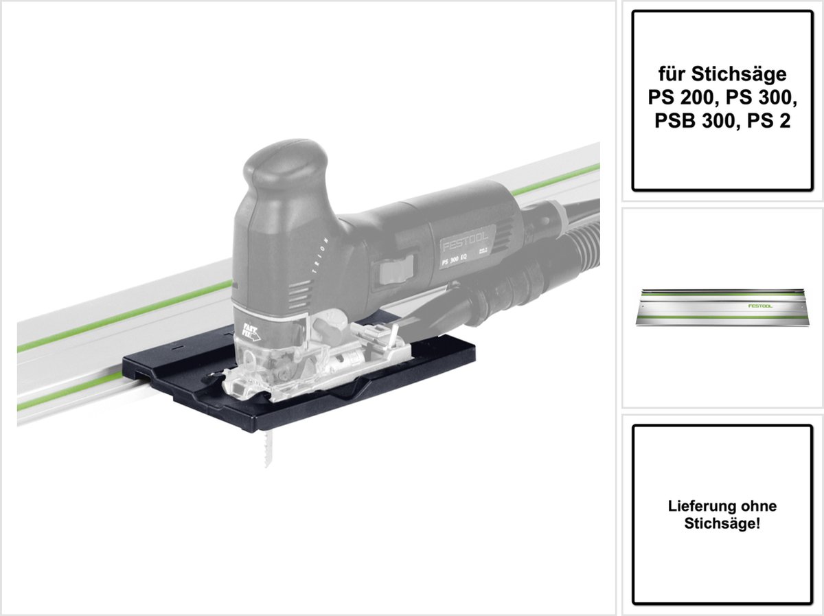 Festool FS-PS/PSB 300 geleideaanslag ( 490031 ) + geleiderail 1080 mm ( 491504 ) voor decoupeerzaag PS 200, PS 300, PSB 300, PS 2