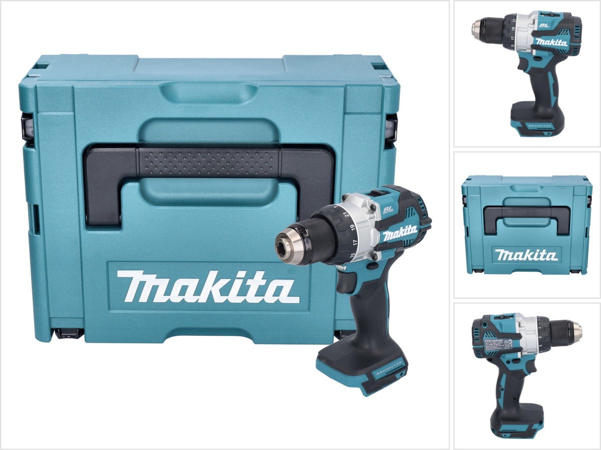 Makita DHP 489 ZJ accu-klopboormachine 18 V 73 Nm borstelloos + Makpac - zonder accu, zonder oplader