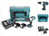 Makita DDF 451 RTJ accuboormachine 18V 80Nm + 2x oplaadbare batterijen 5.0Ah + lader in Makpac