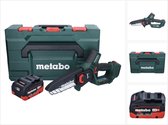 Scie à élaguer sans fil Metabo MS 18 LTX 15 18 V 15 cm 5 m/s + 1x batterie 5,5 Ah + métaBOX - sans chargeur