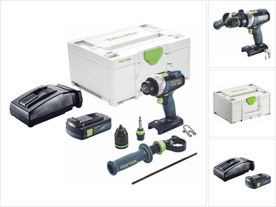 Festool TDC 18/4 I-Basic accuschroefboormachine 18 V 75 Nm borstelloos + 1x accu 3.0 Ah + lader + systainer