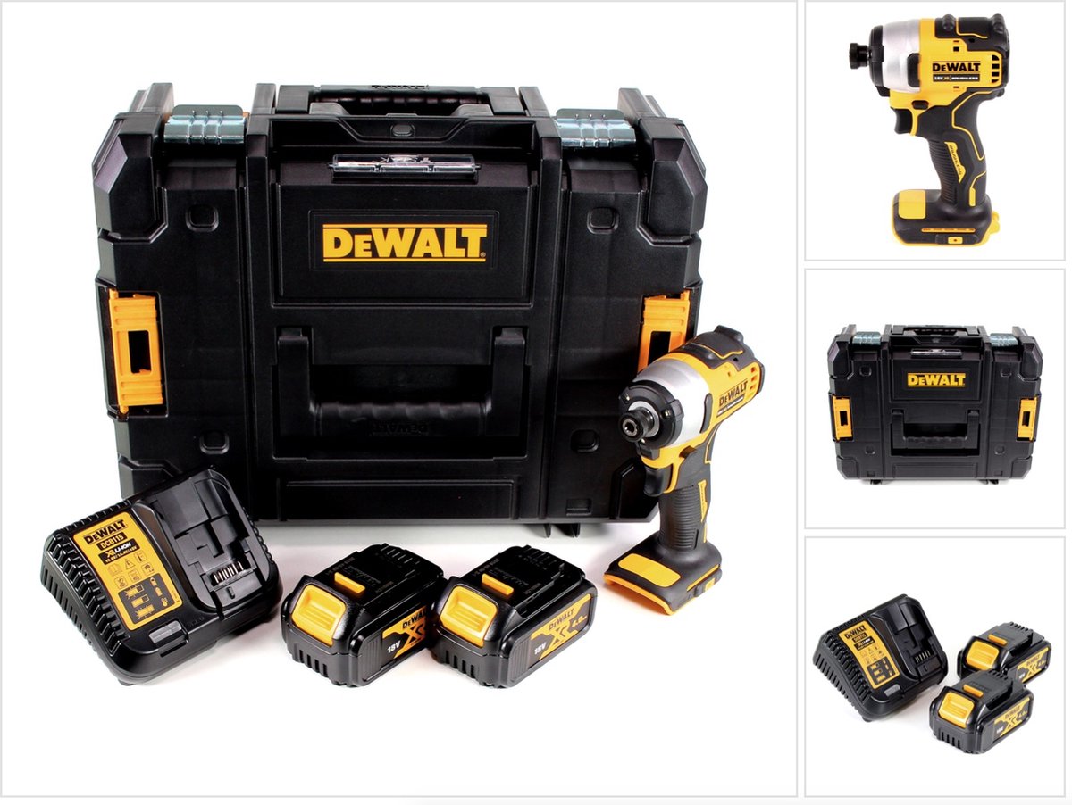 DeWalt DCF 809 M2T accu-slagmoersleutel 18 V Brushless Li-Ion in T-STAK doos + 2 x 4.0 Ah accu + lader