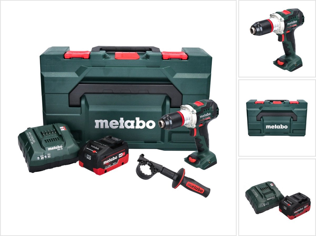 Metabo BS 18 LTX BL I Accuboormachine 18 V 130 Nm + 1x accu 8.0 Ah + lader + X