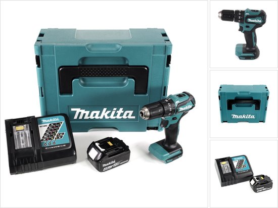 Makita DHP 483 RM1J accu-klopboormachine 18 V 40 Nm in Makpac + 1x 4,0 Ah accu + oplader
