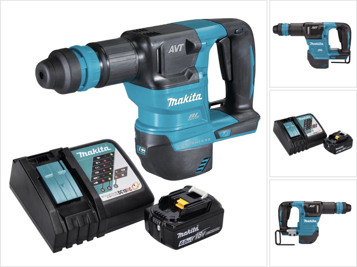 Makita DHK 180 RG1 accu-beitelhamer 18 V 3,1 J SDS Plus Brushless + 1x accu 6,0 Ah + oplader