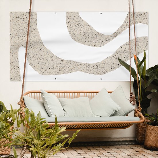 Affiche de clôture Abstrait - Glitter - Design - 200x100 cm - Toile de jardin