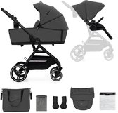 Kinderkraft YOXI - Kinderwagen 2in1 tot 27 kg - Vele verstelmogelijkheden - Grijs