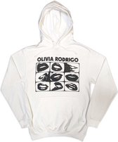 Olivia Rodrigo - Threshold Lips Grid Hoodie/trui - S - Wit