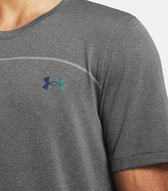 UA Rush Seamless Wordmark SS-GRY Size : XL