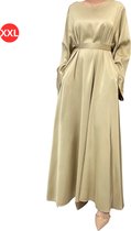 Vêtements Islamiques Nivard - Abaya - Vêtements de Prière Femmes - Alhamdulillah - Jilbab - Khimar - Femme - Or - Taille XXL