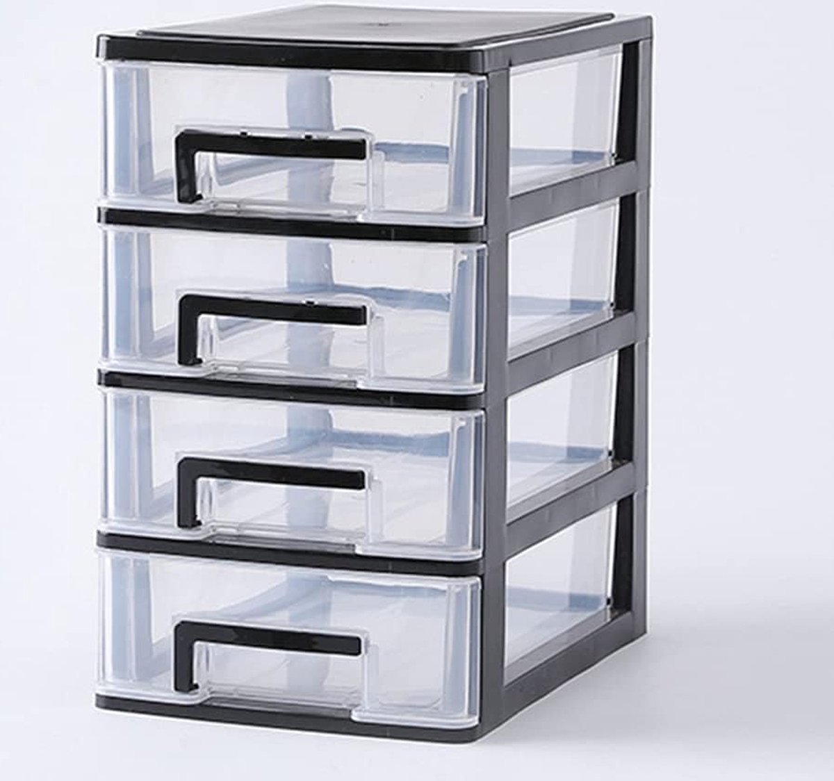 Fast Orgamix - Bac De Rangement 3 Tiroirs - Argent/transparent Pas Cher | Bureau Vallée