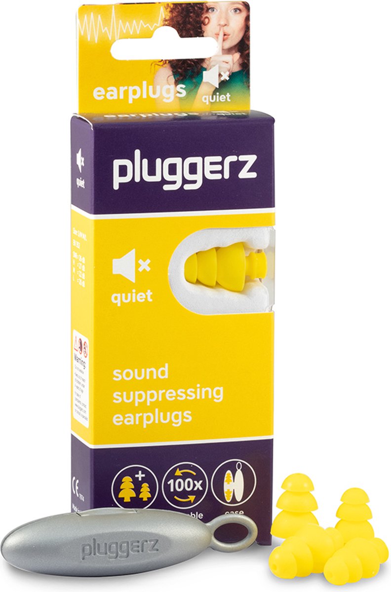 Pluggerz earplugs Quiet - Oordoppen voor concentratie - Studie/werk/reizen - Pluggerz