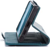 CaseMania Bookcase hoesje geschikt voor Samsung Galaxy S24 Ultra - Effen Groen - Kunstleer