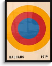 Fotolijst inclusief poster - Posterlijst 60x80 cm - Posters - Bauhaus - Abstract - Vintage - Kunst - Art - Foto in lijst decoratie - Wanddecoratie woonkamer - Muurdecoratie slaapkamer