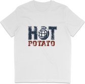 Heren en Dames T Shirt - Hot Potato - Wit - M