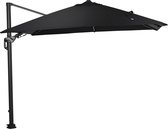 Garden Impressions Hawaii Lumen parasol - 3x3m - zwart doek - inclusief 90 kg parasolvoet en bijpassende parasolhoes