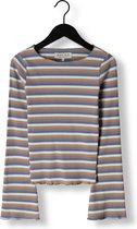 HOUNd Stripe Top Tops & T-shirts Meisjes - Shirt - Blauw - Maat 140