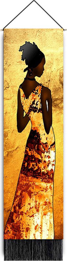 32.5x130cm-Afrikaanse vrouw silhouet tapijt / slaapzaal behang / slaapbank handdoek hoes / Home schilderij decoratie / muur opknoping - groot tapijt - kinderkamer - poster 9