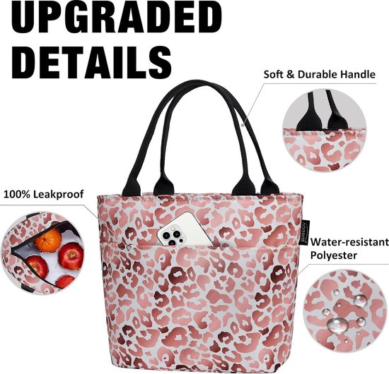 Sac à Déjeuner Isotherme Pour Femme Avec Compartiment Ordinateur 15,6" - 2 En 1, Grande Capacité, Travail
