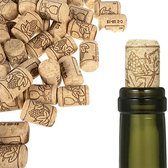 Bouchons de bouteille de vin - Bouchon de bouteille en liège - Bouchons - 100 pièces - Bouchons à vin - Sans BPA