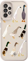 Casimoda® hoesje - Geschikt voor Samsung Galaxy A13 4G - Duck Life - Zwart TPU Backcover - Geen opdruk - Bruin/beige