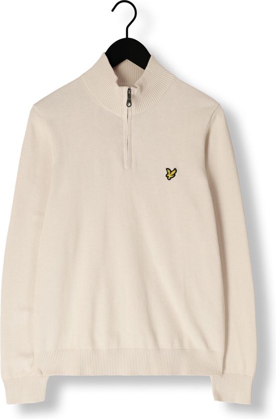 Lyle & Scott Quarter Zip Jumper Truien & Vesten Heren - Sweater - Hoodie - Vest- Beige - Maat XXL