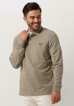 Fred Perry The Long Sleeve Fred Perry Shirt Polo's & T-shirts Heren - Polo shirt - Olijf - Maat M