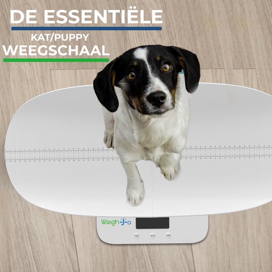 WeighJo - Digitale weegschaal - Dierenweegschaal -Baby Weegschaal  - Tot 100 kg - WeighJo