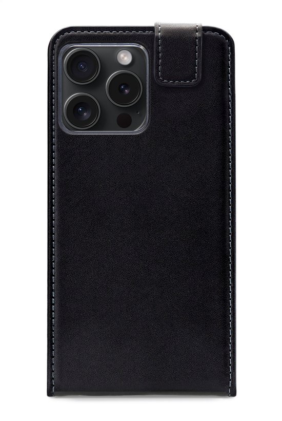 Mobilize Classic Gelly Telefoonhoesje geschikt voor Apple iPhone 15 Pro Hoesje Flipcase - Zwart