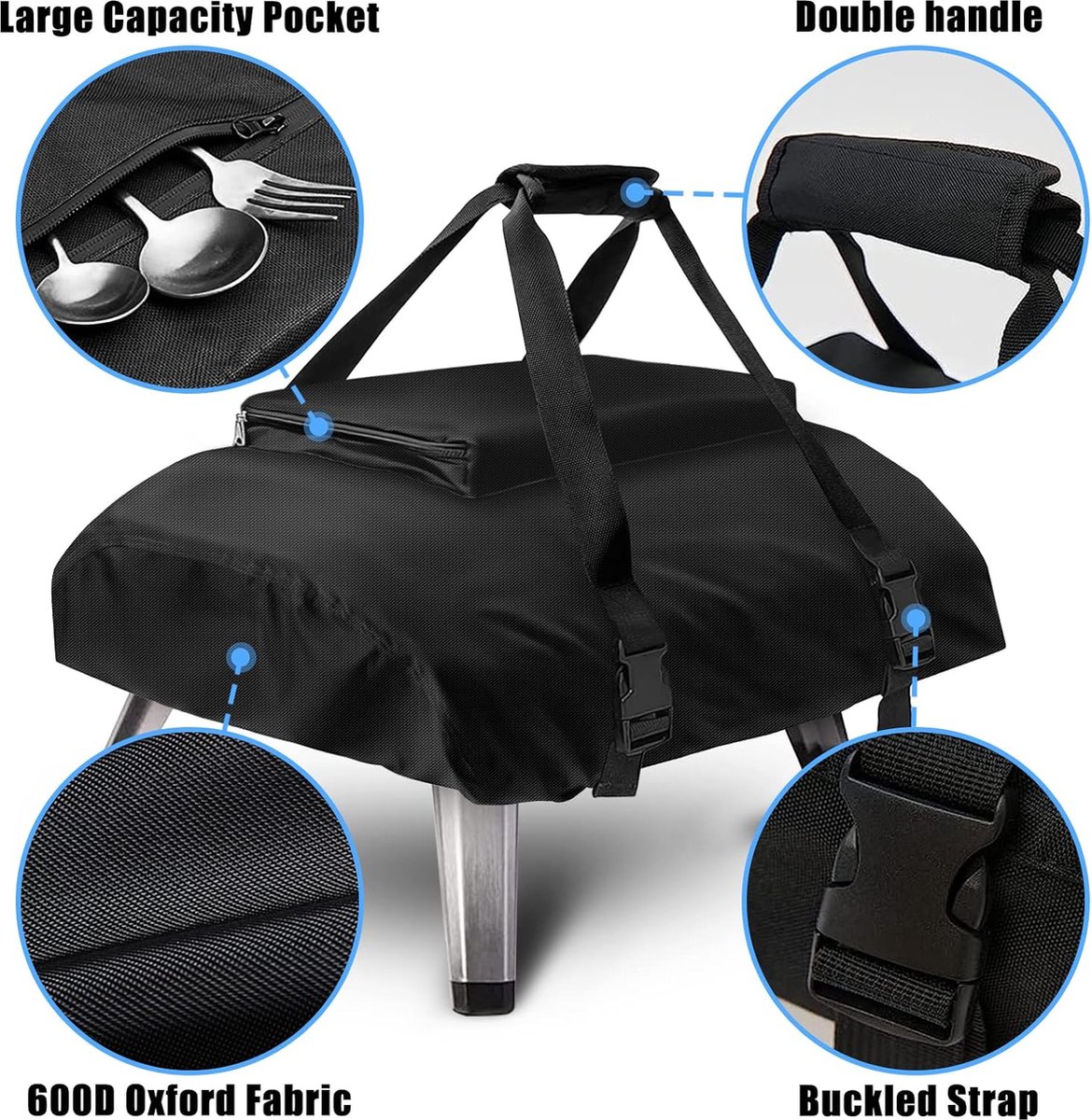 Draagtas voor Ooni Koda 16, Pizza Oven Cover voor Ooni 16 Outdoor Pizza Oven Accessoires Draagbare Draagtas voor Ooni 16 met Tas (Alleen Cover) – foto 6