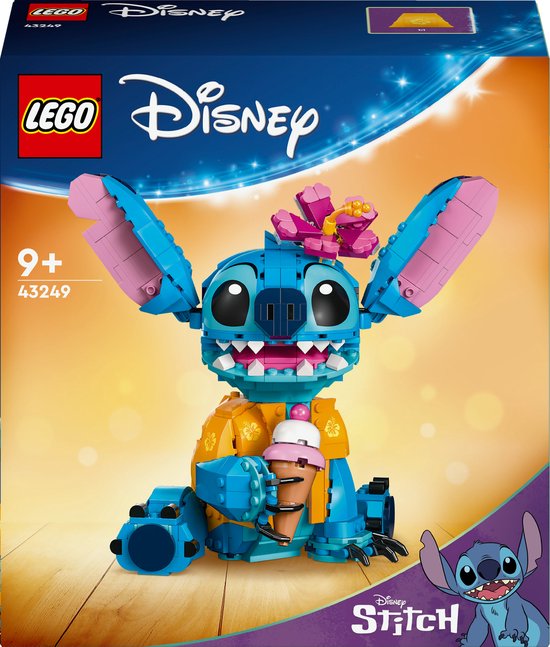 LEGO ǀ Disney Stitch, Jouet de Construction pour Enfants, Set avec Cornet de Glace, Figurine à Construire, Idée Cadeau pour Les Filles et Garçons Dès 9 Ans Fans du Célèbre Film Lilo et Stitch 43249