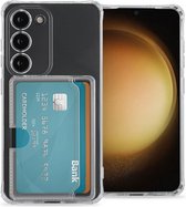 iMoshion Hoesje Geschikt voor Samsung Galaxy S23 Hoesje Met Pasjeshouder - iMoshion Softcase Backcover met pashouder 3.0 - Transparant