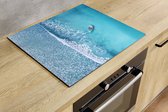 Tapis induction - Mer bleue avec bateau - 65x50 cm - Tapis induction - Tapis induction - Antidérapant - Décoration Cuisine - Accessoires de vêtements pour bébé Cuisine