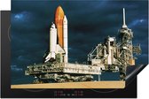 KitchenYeah® Inductie beschermer 81.6x52.7 cm - De voorbereiding van de lancering van de Space shuttle in de avond - Kookplaataccessoires - Afdekplaat voor kookplaat - Inductiebeschermer - Inductiemat - Inductieplaat mat