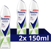 Bol.com Rexona Advanced Protection Anti-Transpirant Spray - Aloë Vera - met MotionSense Technologie - 2 x 150 ml aanbieding