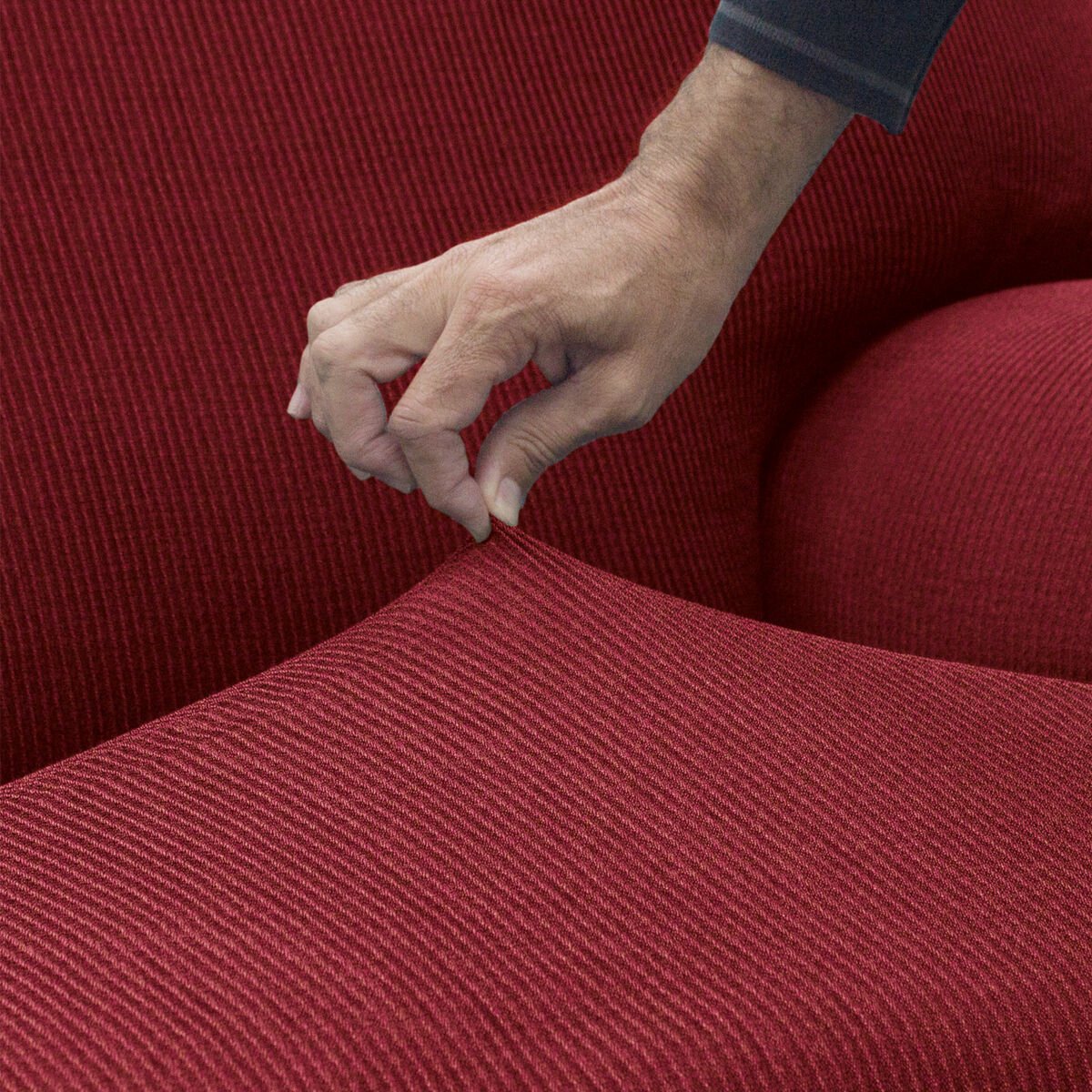Bankbedekking Sofakover Romeo 220 - 260 cm 4 plaatsen - Bordeaux