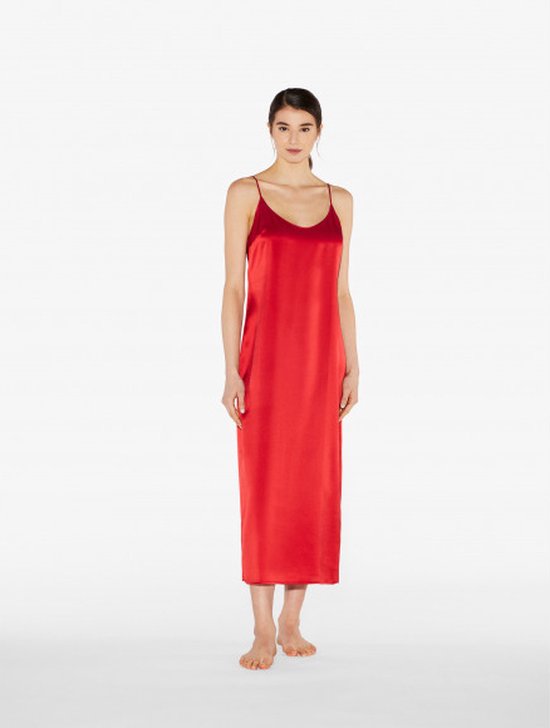 La Perla Long Slip Dress-Silk Rood 4