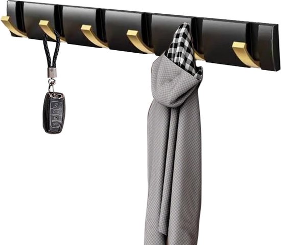 Deltaplan Garderobe handdoekhouder zonder boren handdoekhouder zwart