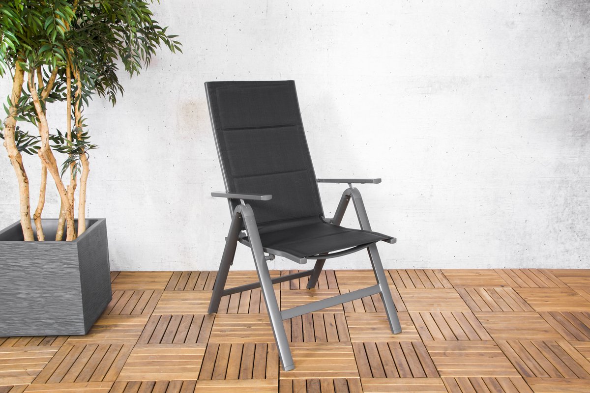Sens-Line Parma Chaise de jardin - Chaise de jardin réglable - Gris