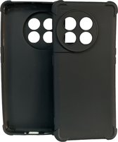 Shockproof Flexibele achterkant Silicone hoesje zwart Geschikt voor: OnePlus 11 5G