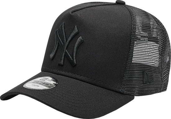 New Era 9FORTY Aframe Trucker New York Yankees Kids Cap 12745567, voor een jongen, Zwart, Pet, maat: YOUTH