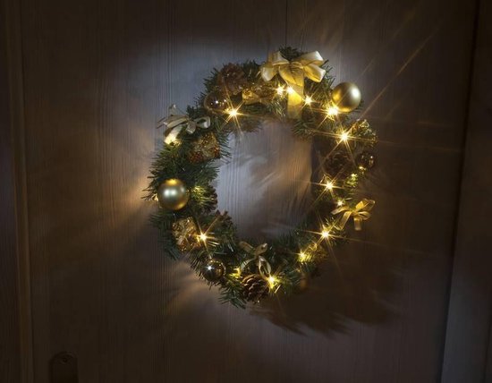 LED krans krullend, warmwit, 50 cm
