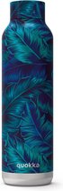 Quokka Solid Palm Leaves Bottle Daily - Drinkfles - 630Ml - Blauw