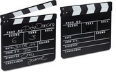 Relaxdays 2x filmklapper zwart - film klapboard - filmklap - clapper board - clapboard