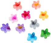 Haarsoires Haarklemmen Lelie Klein Multi – 3 cm – Set van 10 - Kleurrijke Haarclips - Bloemen Haarspelden
