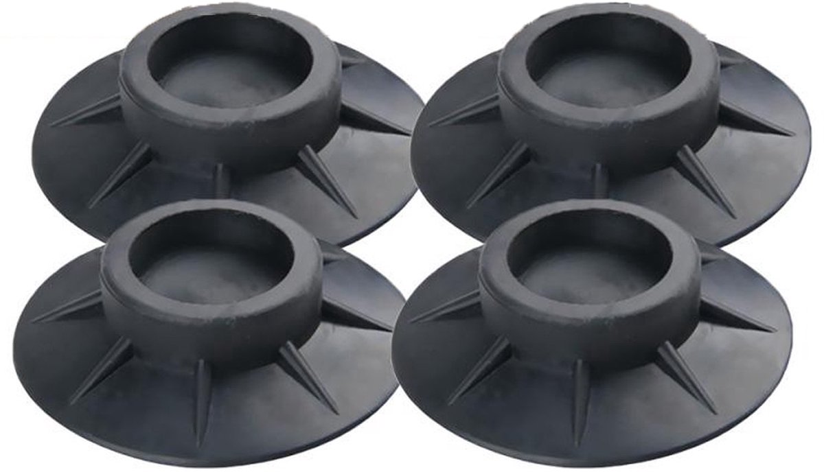 4 Stuks Trillingsdempers Wasmachine - Wasmachine dempers - Wasmachine Verhoger - Universeel voor Wasmachine en Droger - Geluidsdempers - Trillingsdempers - Anti Trillingsmat