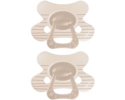 Difrax Fopspeen Natural - 6 tot 12 Maanden - Bruine strepen - 2 Stuks